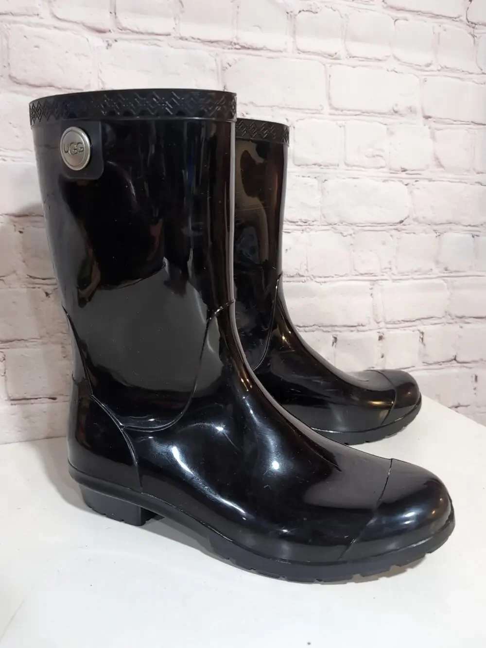 UGG Sienna Women's Sz 7 Black Rubber Rain Boots